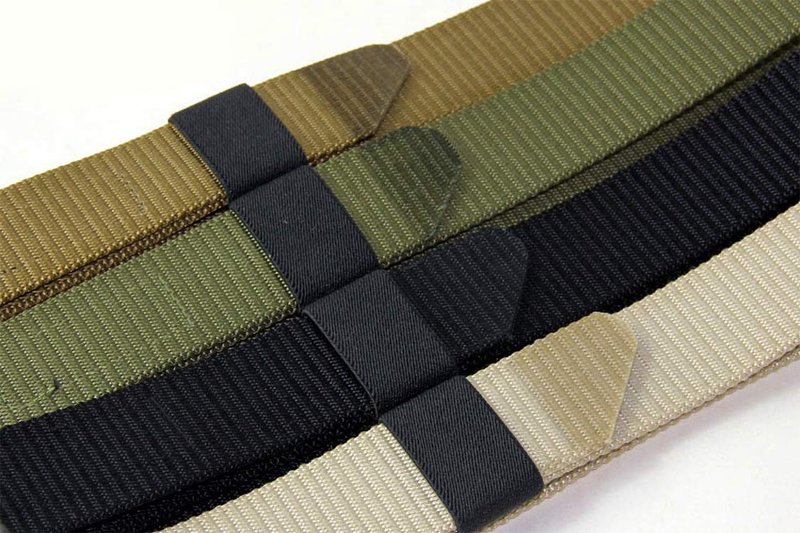 Fairwin Tactical Gear Clip, Nylon Key Ring Holder or Belt Keeper Military Utility Hanger Carabiner Molle Hook, Black, Tan, Green (Elastic Keeper - Black)