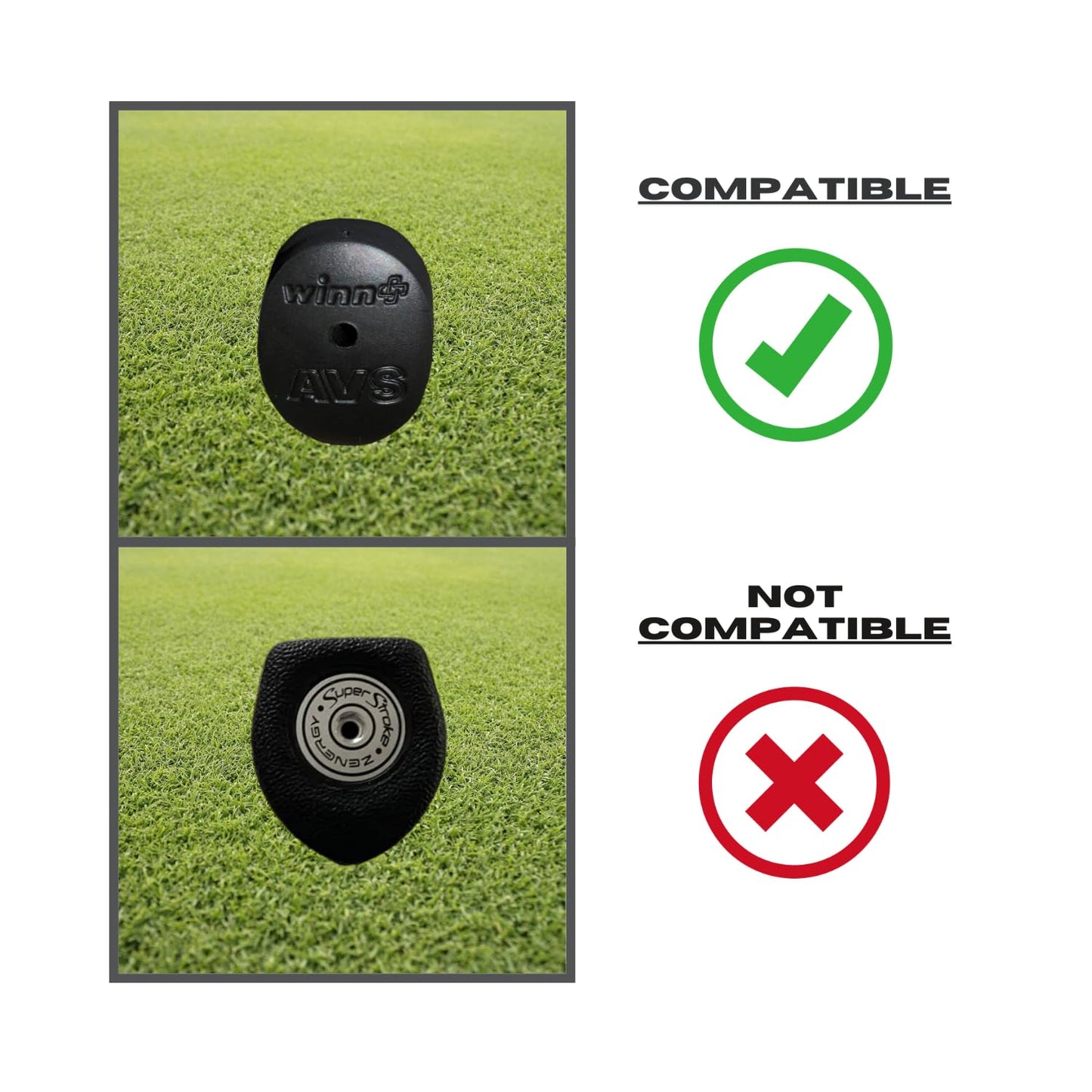Bolt Golf Ball Marker Magnetic Putter Grip Golf Ball Marker Holder Putting Green Golf Accessory (Holder w/ 2 Ball Markers)