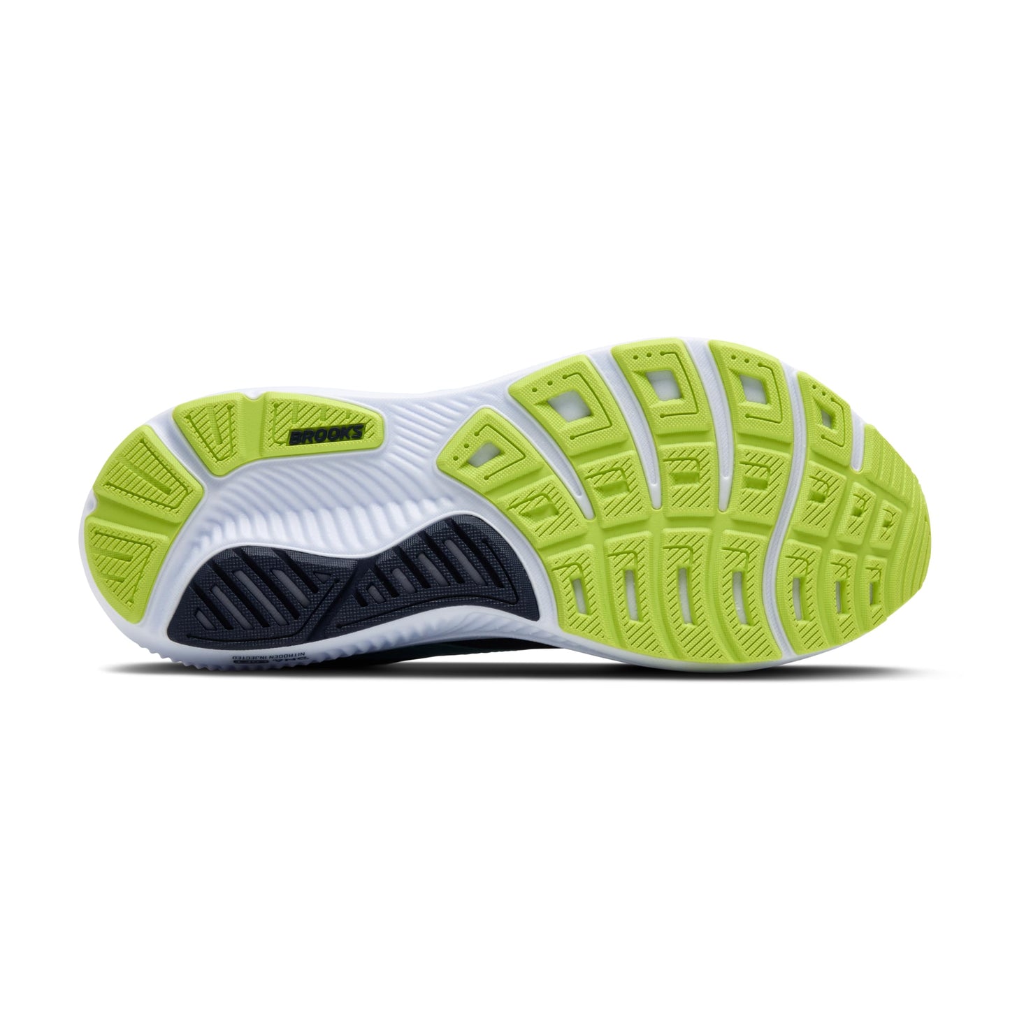 Brooks Men’s Ghost 17 Neutral Running Shoe - Peacoat/Lime/Blue - 9 Wide