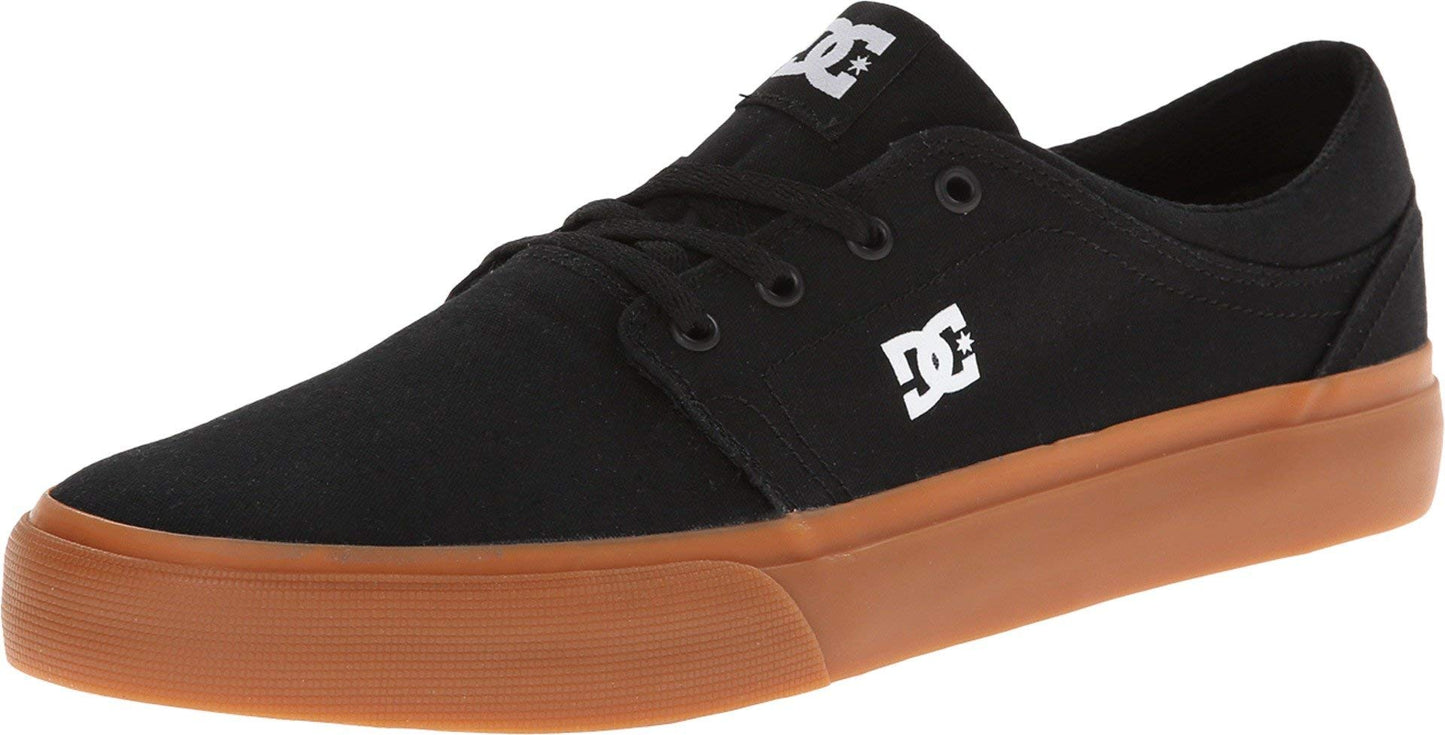DC Men's Trase TX Skate Shoe, Black/Gum, 10 D M US