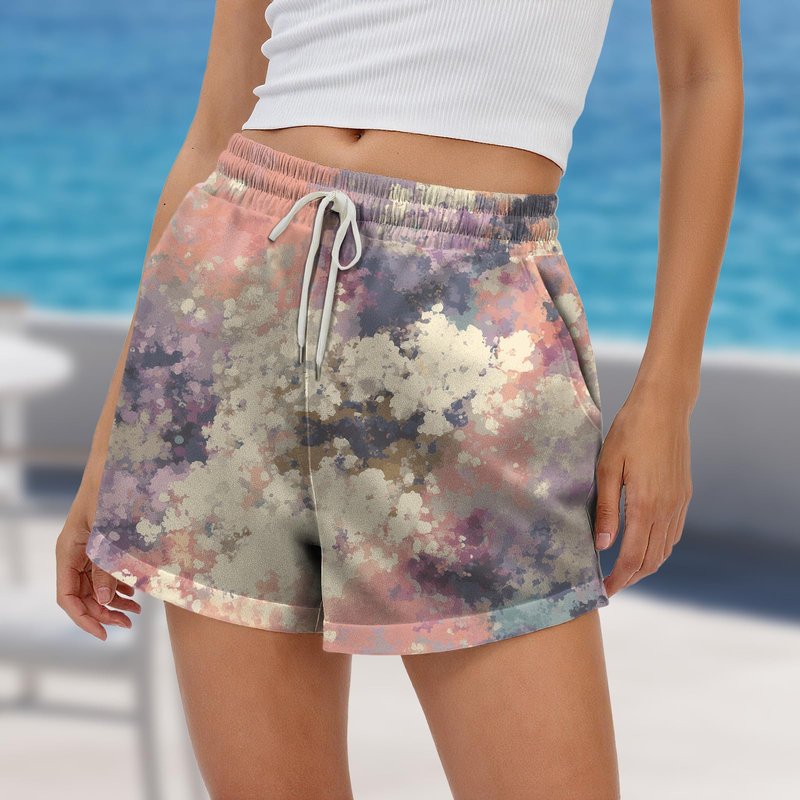 domirica Camouflage Sweat Shorts for Women Lightweight Breathable Comfortable Athletic Shorts with Pockets Women Elastic Waist Soft Casual Sweat Drawstring Design Loose Fit Beachwear Fashion Trendy,S
