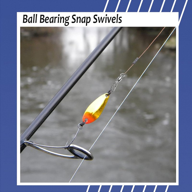 High Strength Snap Swivel Fishing Swivels - Stainless Steel Split Rings, 25pcs, 30lbs Capacity | Freshwater & Saltwater Use