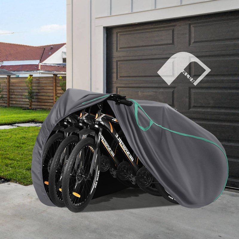 M Size Bike Cover, Covers Outdoor Storage Waterproof 2 Bikes, Bicycle Cover Sun Protection, 420D Heavy Duty Fabric Bike Tarp
