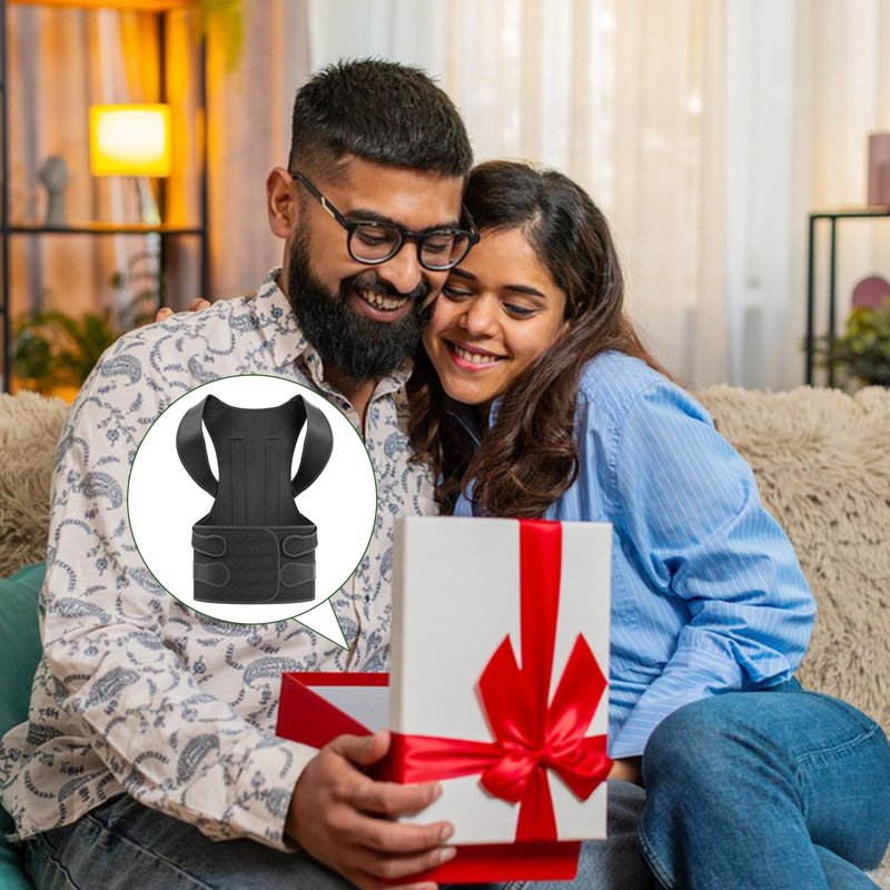 BAREKE Posture Corrector for Women and Men, Back Straightener Posture Brace for Pain Relief, Back Belt Support with Adjustable Shoulder Straps and Height for Scoliosis Hunchback