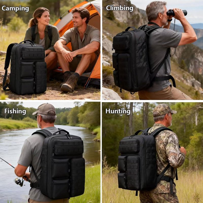 Tactical Camo Backpack - Waterproof MOLLE Design for Camping, Hunting & Emergency Preparedness | Unisex Durable Gear