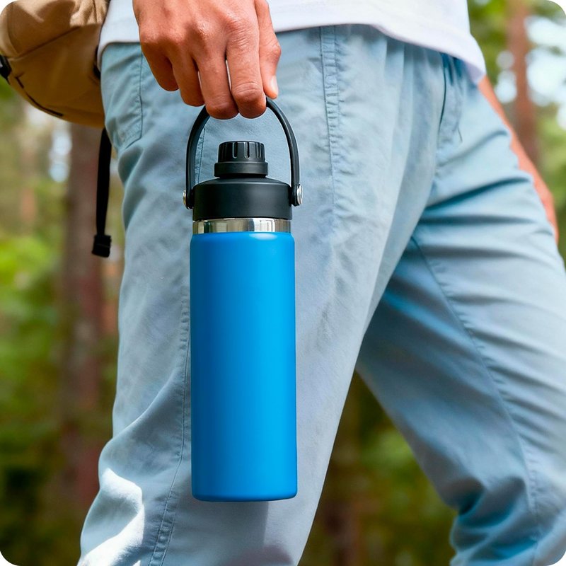 Prurex Lid for Hydro Flask Wide Mouth 12/16/18/20/32/40/64 Oz, Replacement Spout Lid Compatible with Hydro Flask Water Bottle, Chug Cap with Flexible Handle (2 Pack)