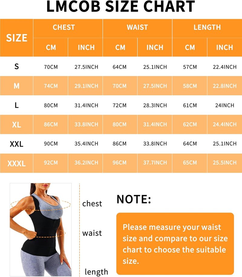 Sauna Vest for Women - Waist Trainer Workout Sweat Vest with Zipper | Heat Trapping Design