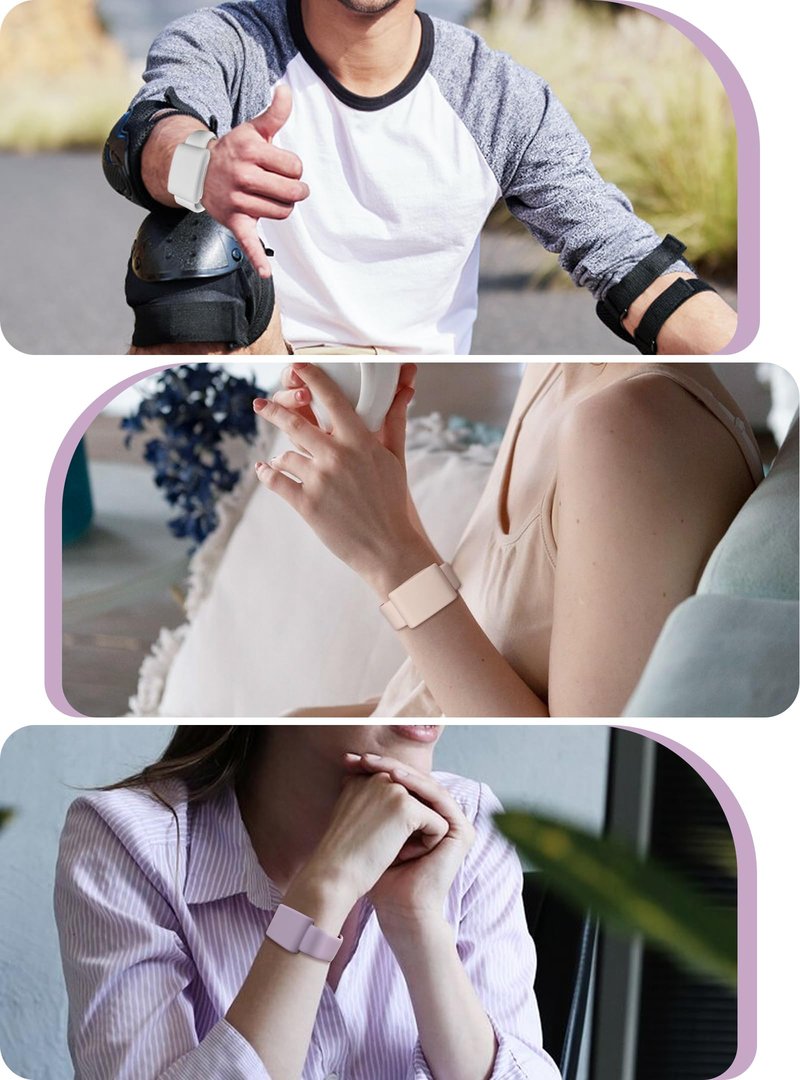 Yeahxing Silicone Band for WHOOP 5.0/4.0 - Sports Wristband Compatible with Whoop 4.0/5.0 Peak/One Straps - Soft-Touch, Waterproof and Sweatproof, for Wrist Size 4.9 Inch~8.9 Inch