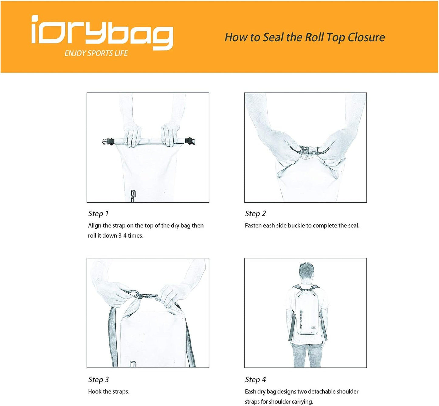 Dry Bag for Kayaking - Waterproof Storage Sack | Available in 2L, 5L, 10L, 15L, 20L