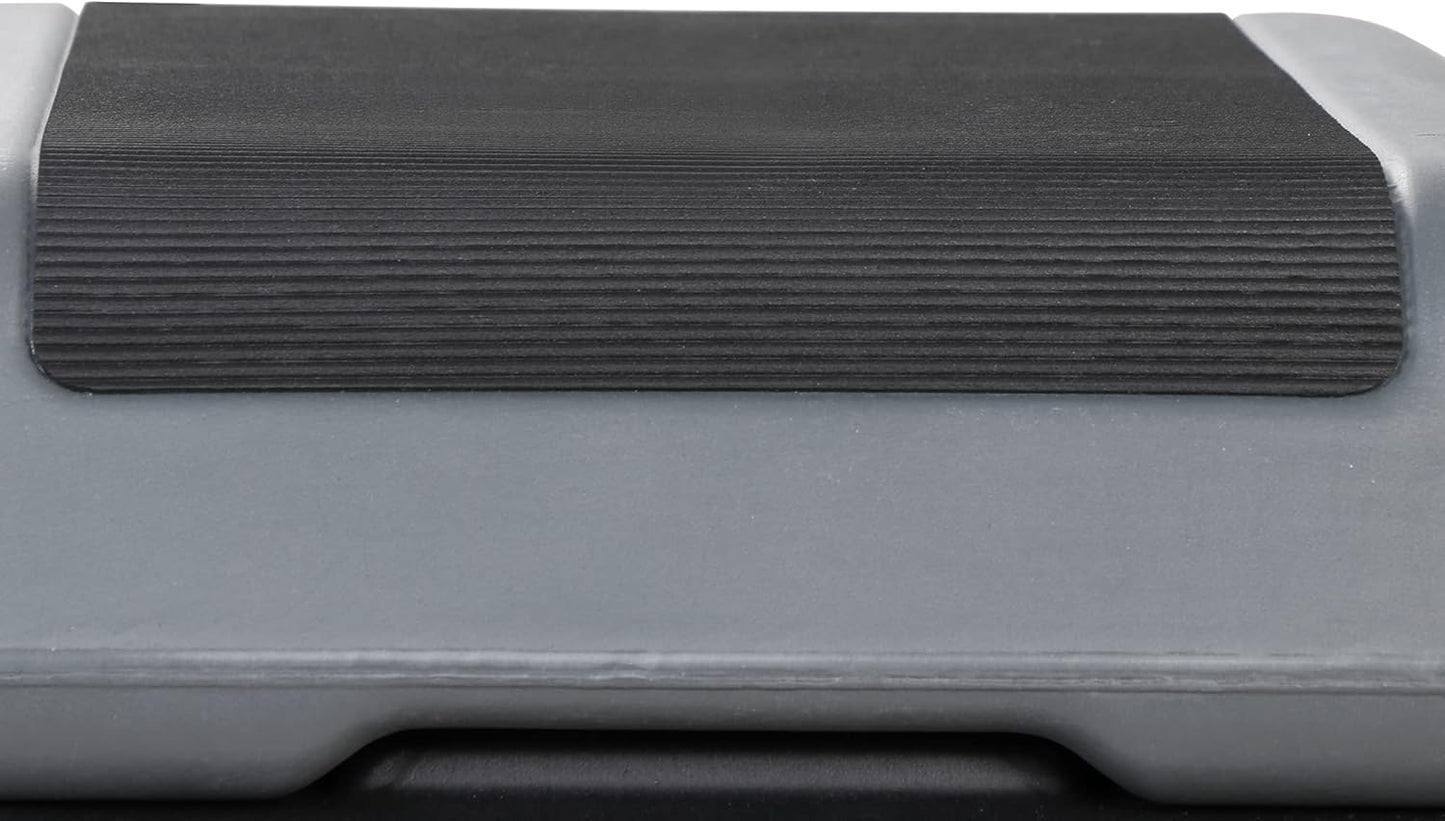 16 Inch Aerobic Step Platform - Adjustable Mini Exercise Stepper for Home Gym | Cardio Strength Training with 4 Risers