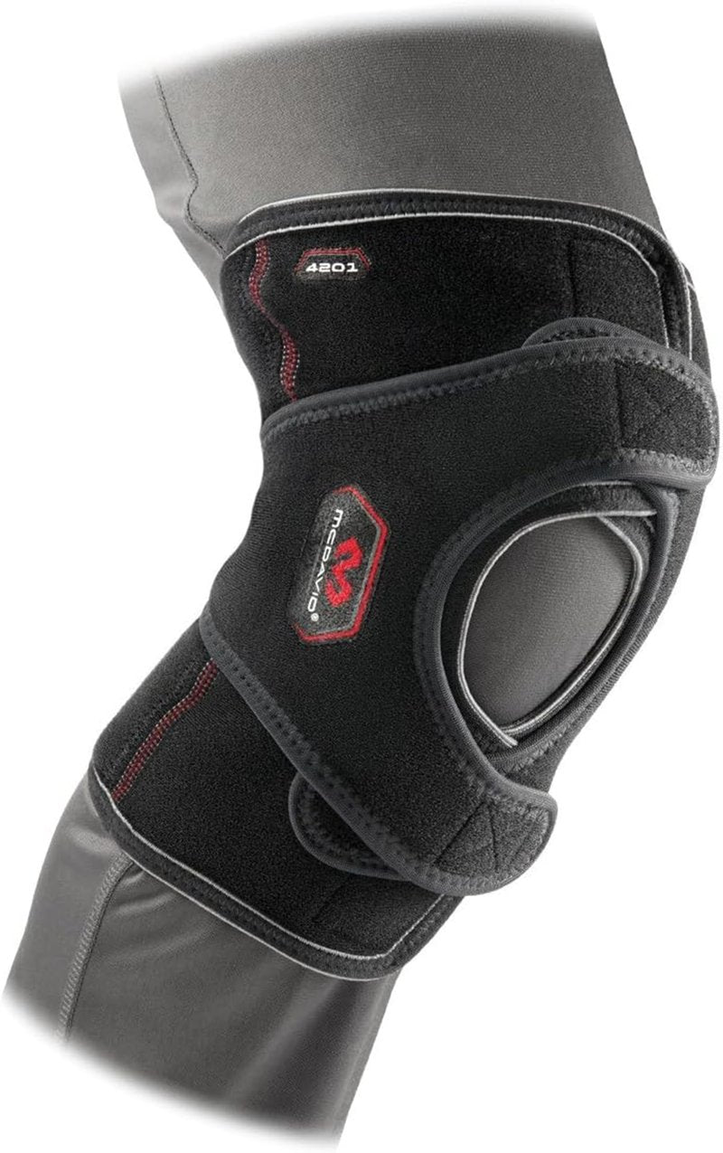 McDavid MD4201 Versatile Knee Wrap with Stays, Large, Black