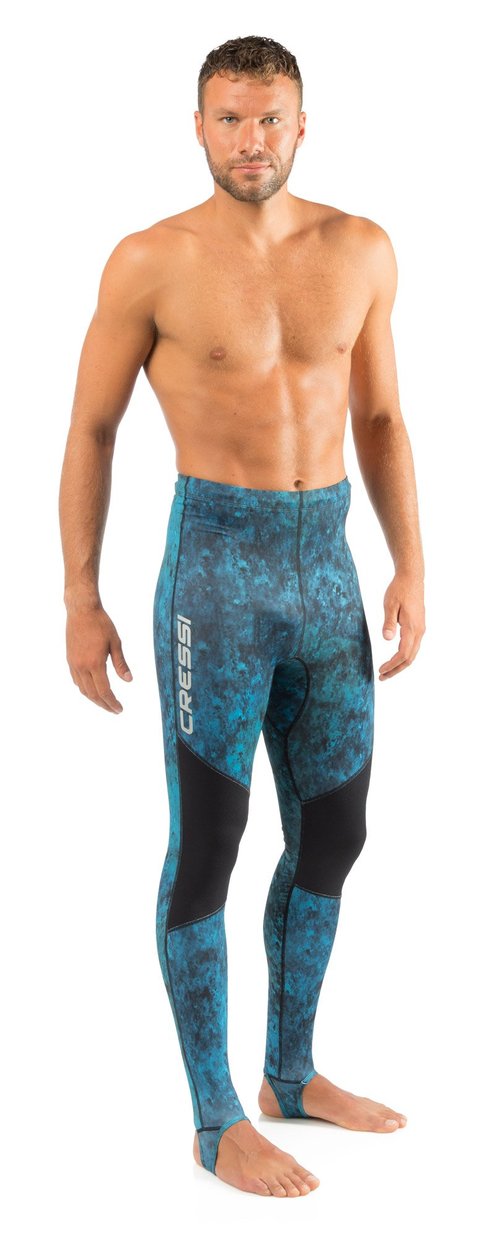 Cressi Hunter Rash Guard Pants, Camo Blue, 3XL