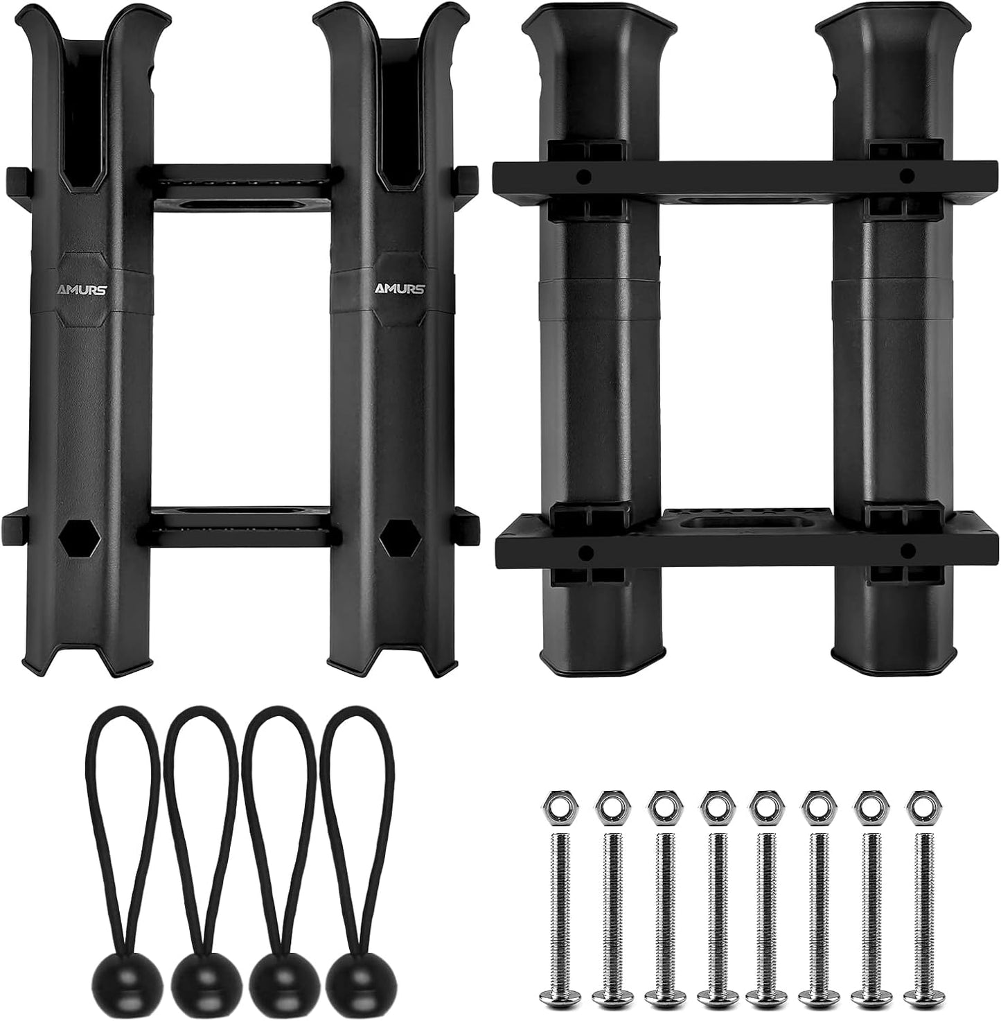 Fishing Rod Holder Rack - Portable Rod Holder with 6-Inch Ball Bungee Cords | Ideal for Boats, Yachts, Kayaks, and More