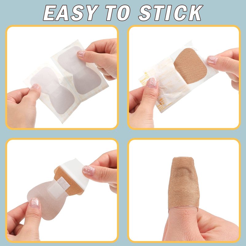 Funtery 200 Pcs Large Bandages Bulk Latex Free Fingertip Bandage Adhesive Wound Care Fabric Bandages for Care and Protect Wounds, 2 x 1.8 Inch, 3 x 1.8 Inch