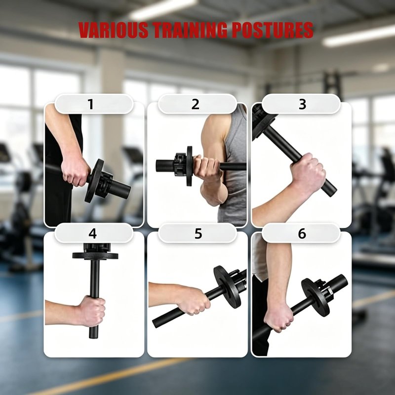 Wrist Bar for 2 Inch Olympic Plates Hand Developer Adjustable Wrist Curl Rotation Exerciser Arm Forearm Strengthener Trainer Fitness Equipment for Home Gym