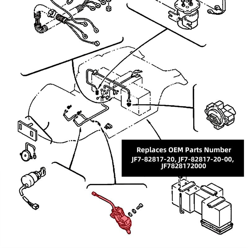 Roykaw Golf Cart Stop Switch Replacement Compatible with Yamaha G14/G16/G19/G22/G29/Drive Gas&Electric Models, OEM# JF7-82817-20 Black