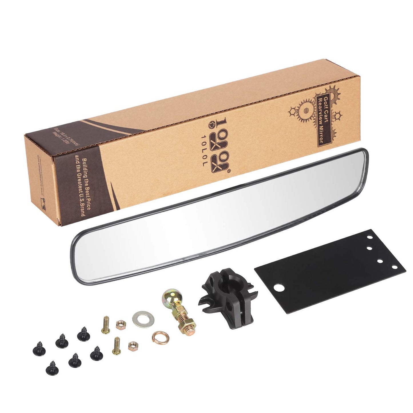 10L0L Panoramic Convex Golf Cart Mirror for Yamaha, EZGO, Club Car, Golf Cart Rear View Mirror