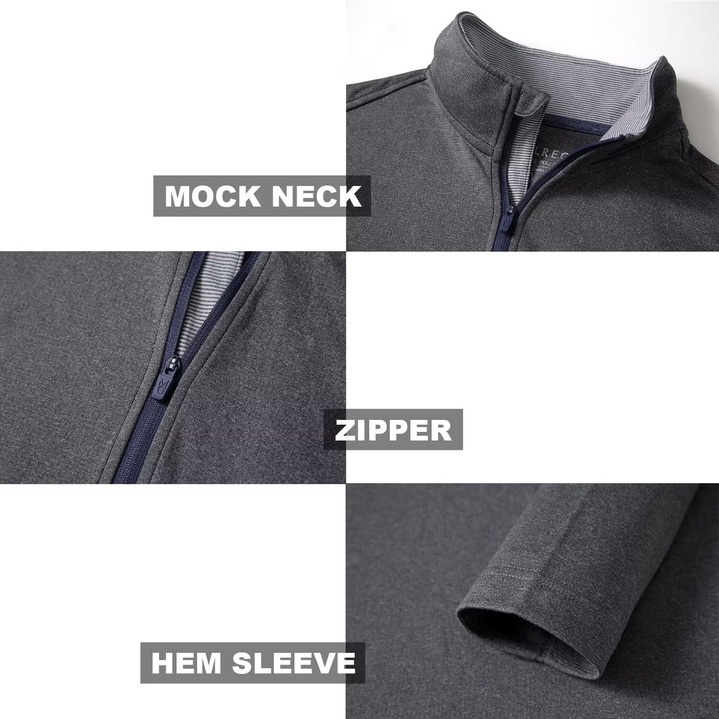 M MAELREG Mens Pullover Quarter Zip Golf Sport Casual Long Sleeve Mens Golf Half Zip Pullover Sweatshirts for Men