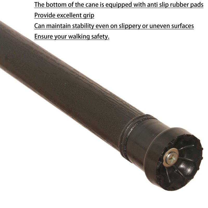 ShangYaSM Cane Hiking Stick Mountaineering Stick Black Walking Hiking Men and Women 35 inches
