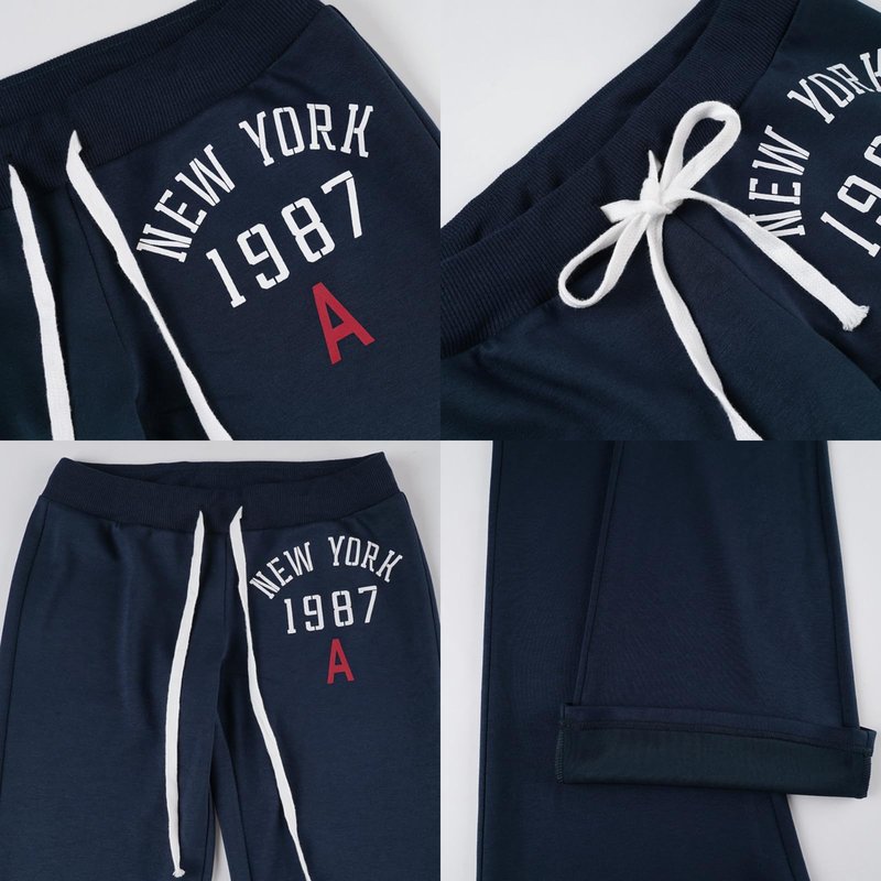 Bosloga Low Rise Sweatpants Women Casual Drawstring Track Pants Y2K Baggy Wide Leg Streetwear Drawstring Sweatpants (Medium,DarkBlue)