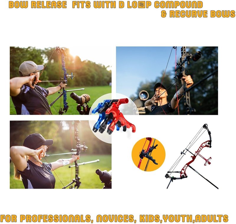 Bow Release for Compound Bow - 360° Rotatable Thumb Trigger for Precision Archery