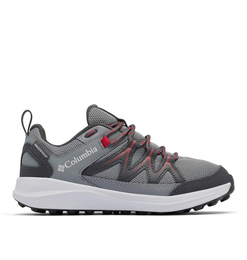 Columbia Youth Unisex Peakfreak Rush Waterproof, Titanium Grey Steel/Mountain Red, 4