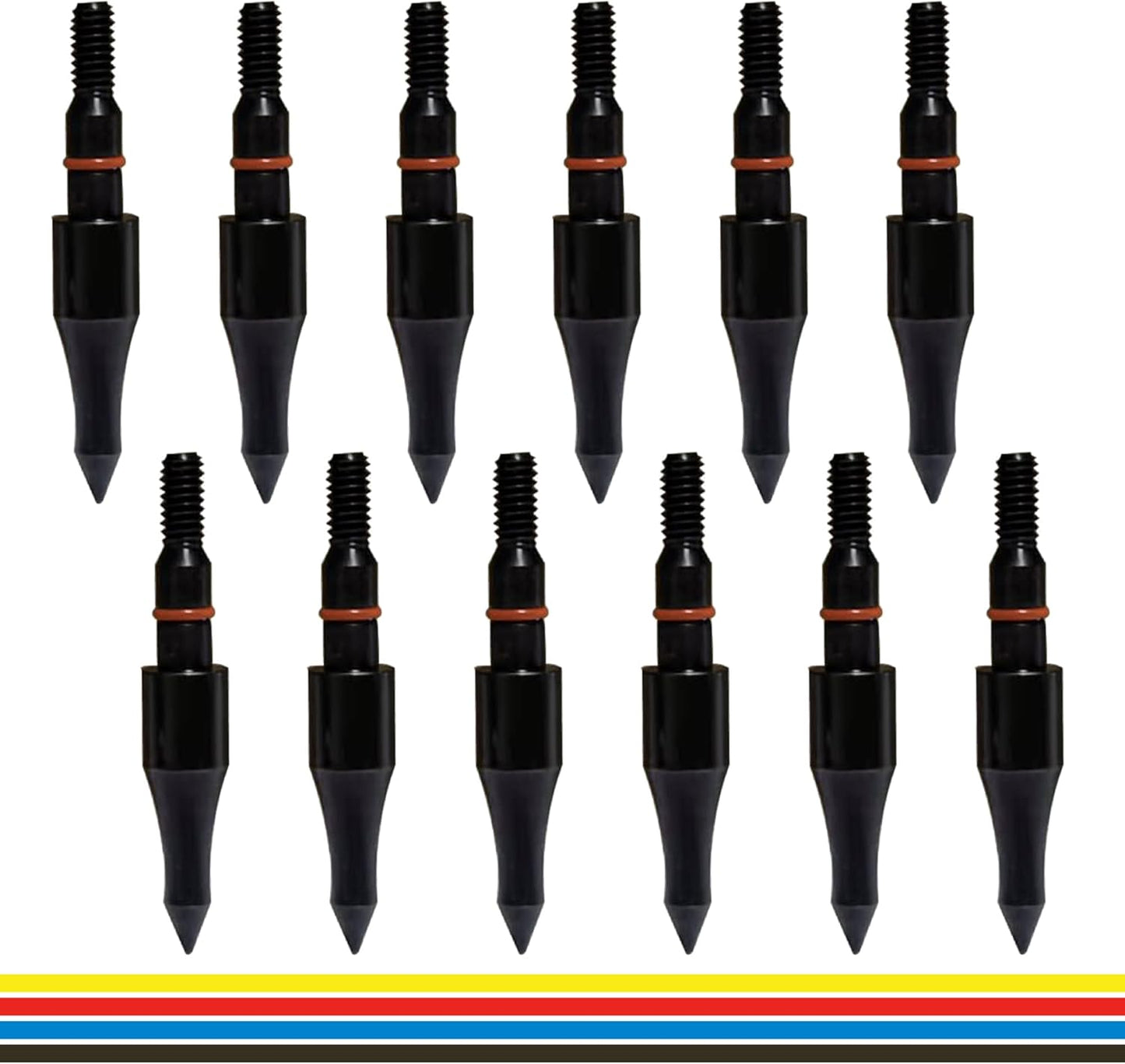 Archery Arrow Tips - 12pcs 100/125/150/200 Grain Field Points | 5/16 Inch Screw-in for Recurve & Compound Bows