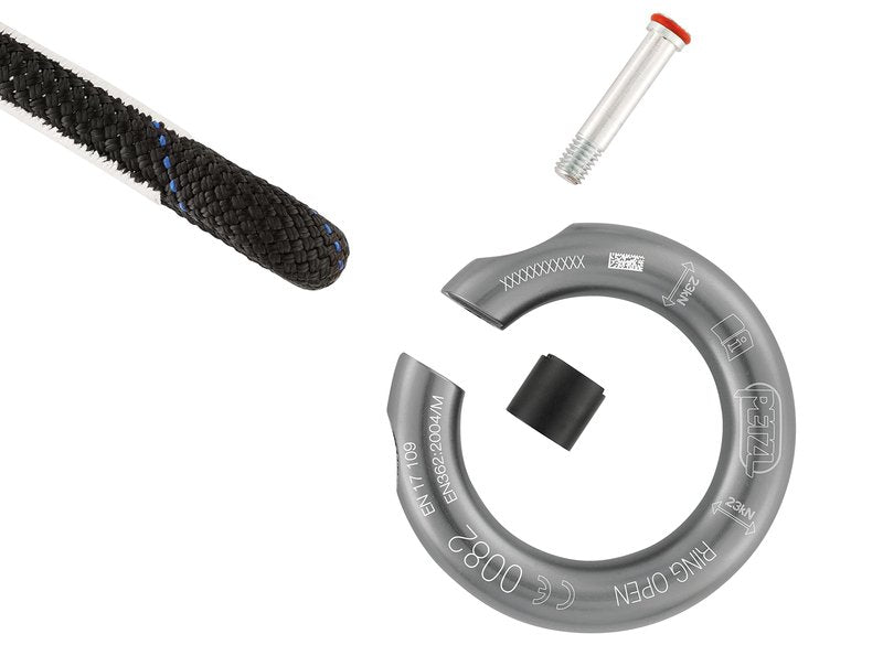 Petzl Ring Open Gated Ring - Black
