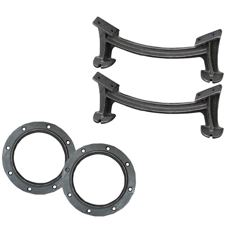 Comfort Gear Double Barrel Camp Stove Kit – Converts Single to Double Barrel Stove – Cast Iron, Easy Install, Adds Heat Transfer Area, Legs & Collars Included, 2-Year Warranty