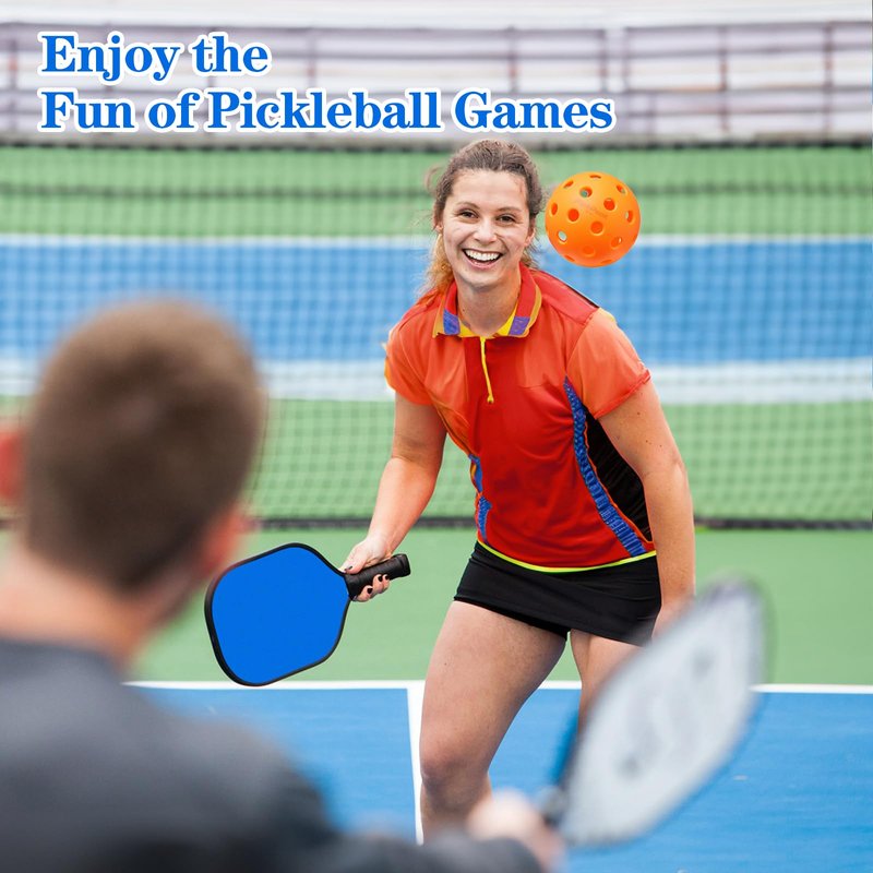 PickPeak Outdoor Pickleball Balls, 4 Pack| 12 Pack 40 Holes Premium Pickle Balls 2024 Quiet Pickleballs for All Levels Sport Durable and High Visibility Ball Usapa Standard Orange
