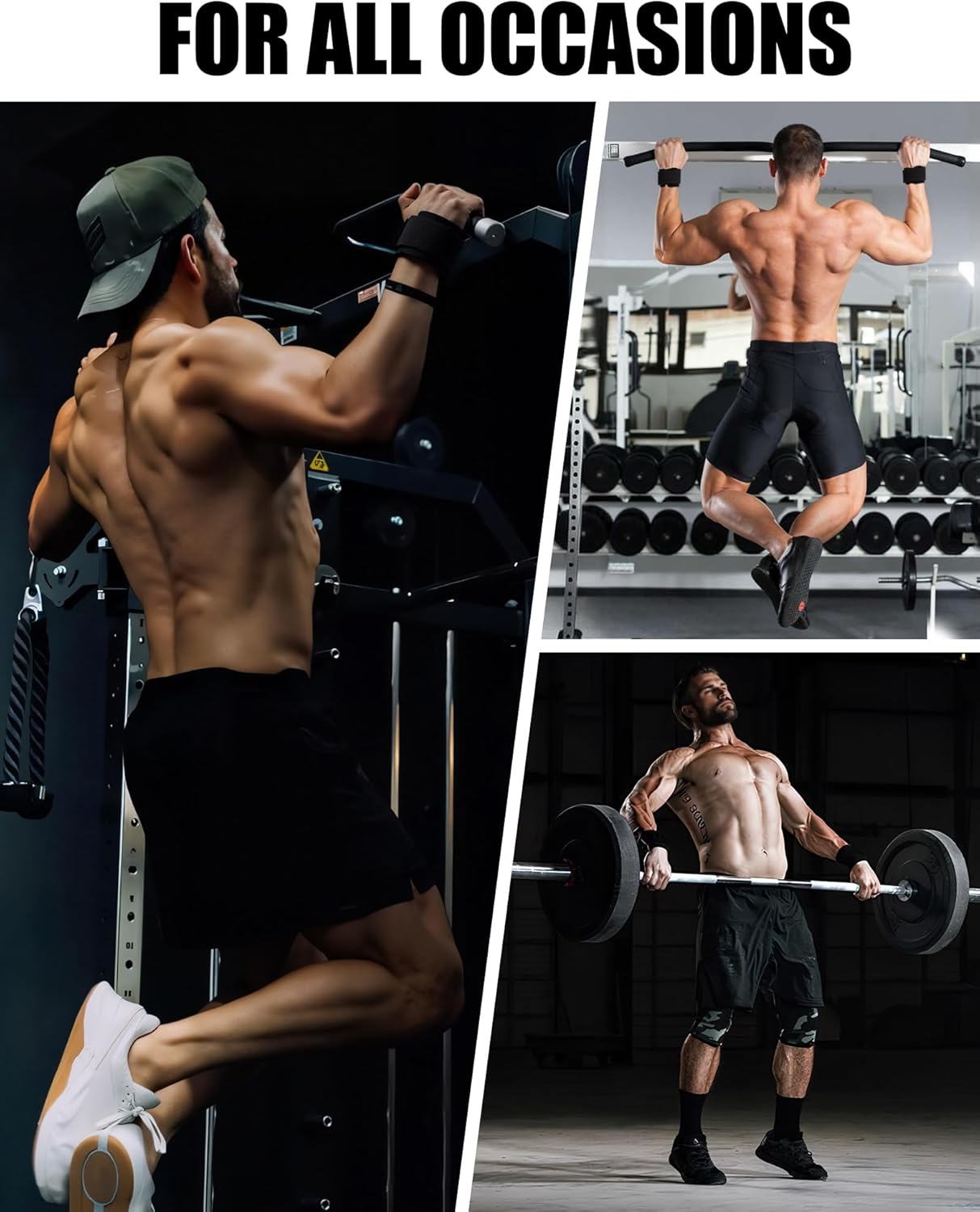 Weight Lifting Hooks - Heavy Duty Wrist Straps for Deadlifts & Pull-Ups | 600 Lbs Capacity with Thick Padding
