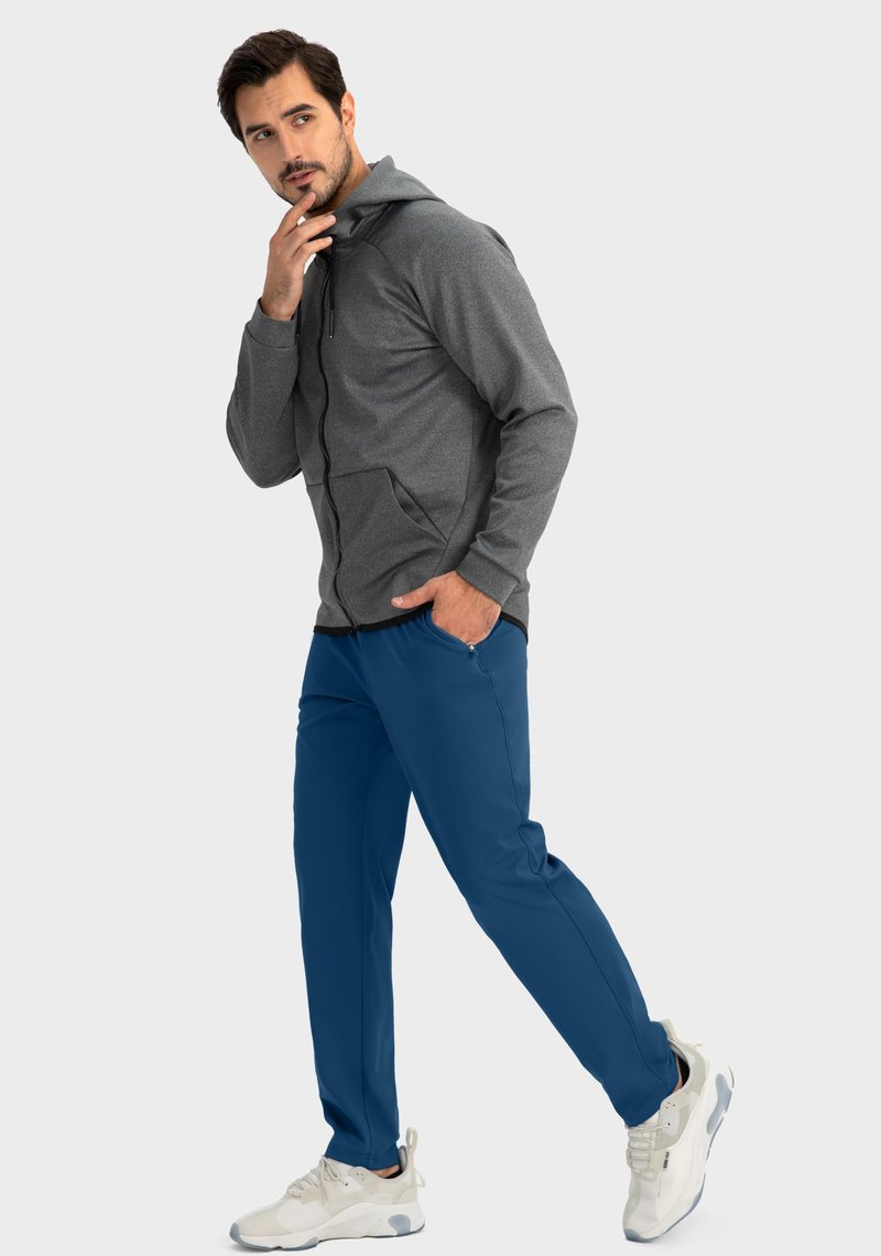G Gradual Men's Sweatpants with Zipper Pockets Tapered Joggers for Men Athletic Pants for Workout, Jogging, Running (Dark Blue, X-Large)