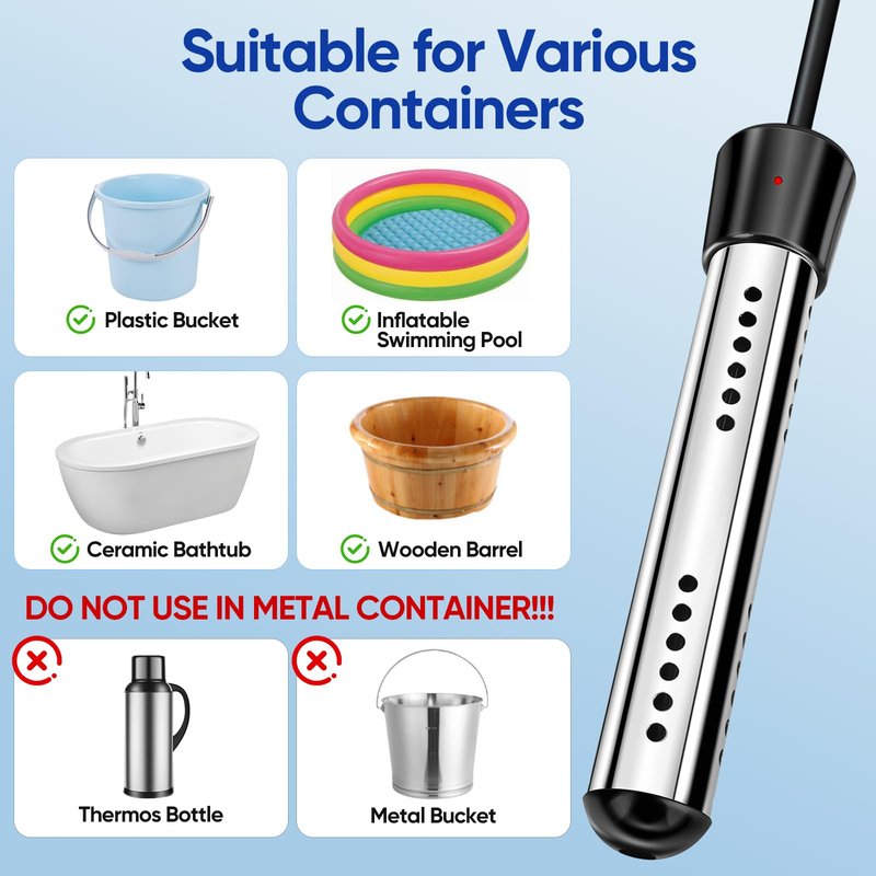 Yimserk Portable Shower with Water Heater–Camping Shower Pump with 8000mAh Battery, 5-Speed Settings, LCD Display, 6L/min, IPX8–Portable Shower Head for Camping, Hiking, Car, Pets