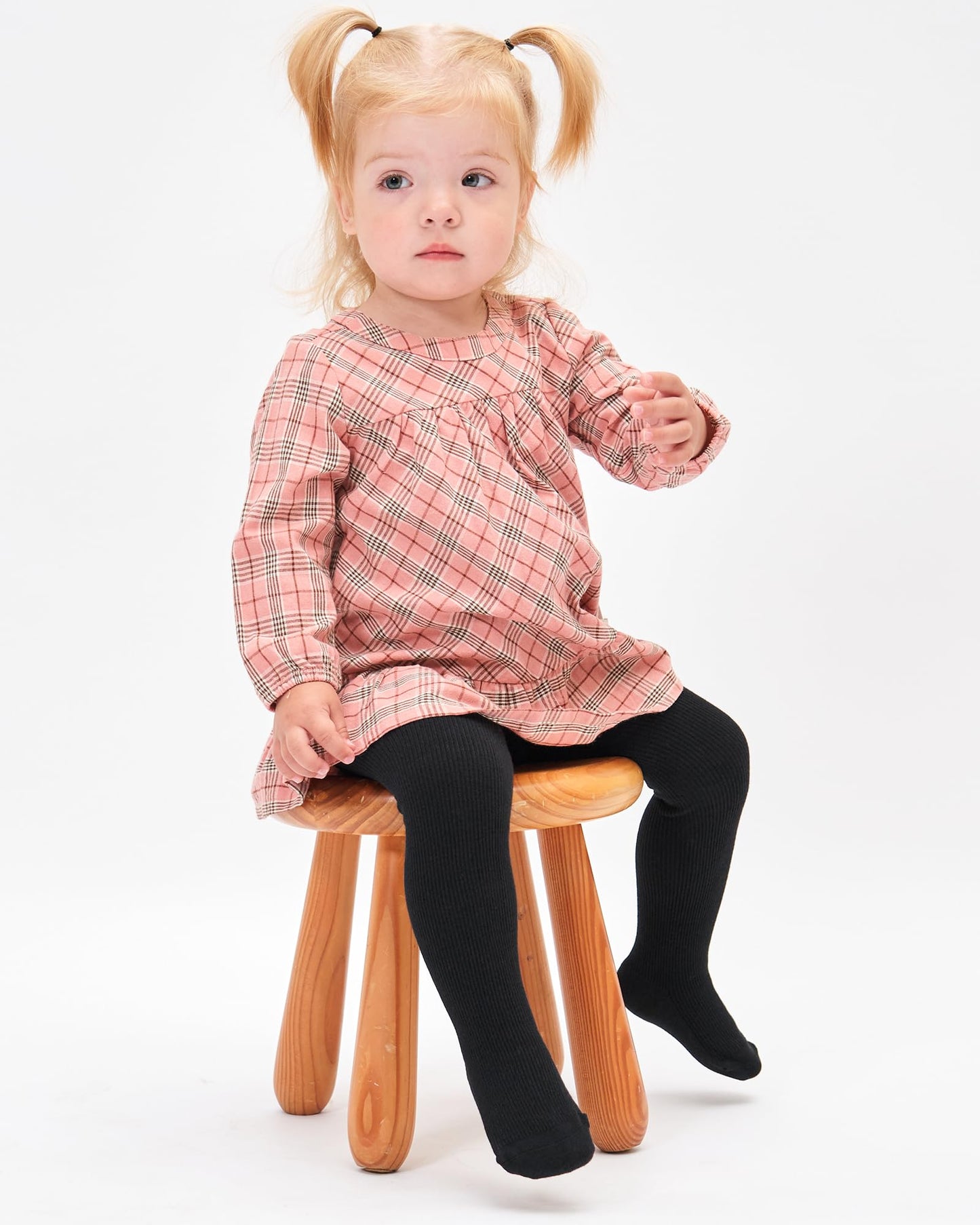 Stelle Toddler Girls Tights Baby Cable Knit Thick Stockings Cotton Winter Warm Leggings Pantyhose 1/2/3 Pack(Black,XXS)