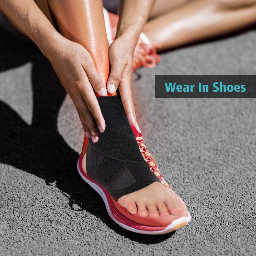 Ankle Brace, Adjustable Wrap Compression Ankle Support, Breathable Nylon Material Elastic Sleeve for Sports Acute Injury Prevention, Relief for Chronic Ankle Pain, Arthritis, Tendonitis, 1Pcs