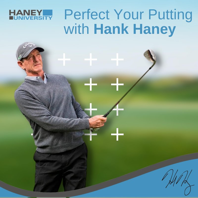 Hank Haney's Golf Putting Mirror - Golf Putting Trainer and Golf Putting Aid For Indoor and Outdoor Golf Putting Practice - Putting Mirror Training Aid For Golf Including Haney University Video Access