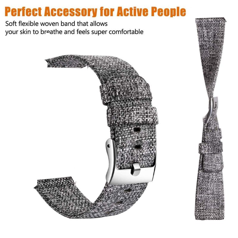 Compatible for Garmin Venu 3 Band, Lamshaw Quick Release 22mm Breathable Nylon Woven Fabric Replacement Accessory Strap Compatible with Garmin Venu 3/Venu 2/Forerunner 255/Forerunner 255 Music/Forerunner 265/Forerunner 745/vivoactive 4/First Avenger/Darth
