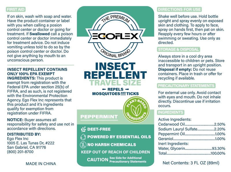 3-Pack Mosquito Repellent Spray - DEET-Free Bug Spray Travel Size TSA Approved - Mosquito, Tick & Insect Killer Deterrent with Natural Essential Oils - Peppermint Scent - Safe for Family - 3 Fl Oz