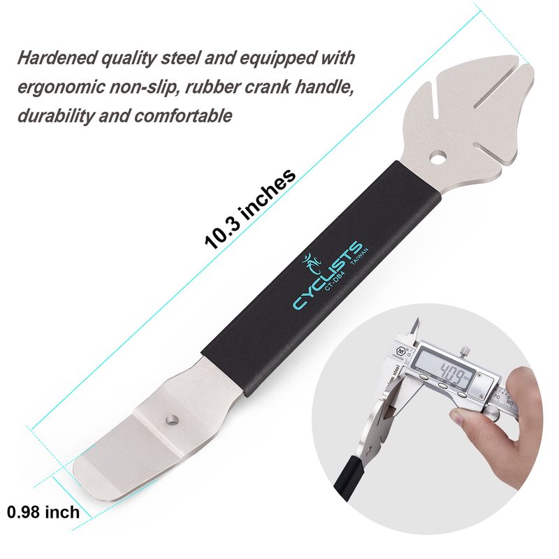 cyclists Rotor Truing Fork - 2 in 1 Bike Rotor Tool & Hydraulic Piston Press for Bicycle Disc Brakes - Bike Disk Brake Rotor Alignment Tool for Mountain Road Bike