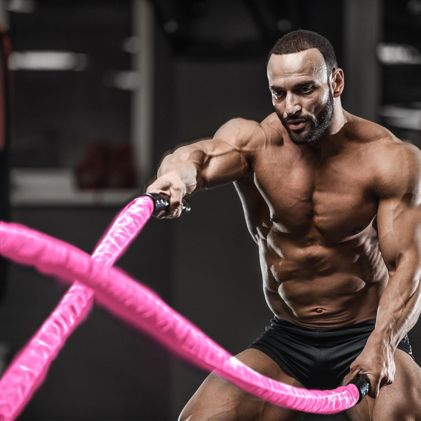 Battle Ropes Red Workout Rope 1.5inch Battle Ropes for Home Gym 30ft Exercise Ropes for Working Out Heavy Ropes for Exercise Training Weighted Rope Weighted Workout Rope Battle Rope