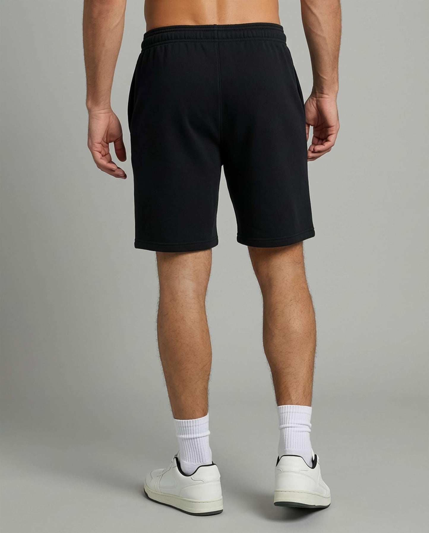 Real Essentials 3 Pack: Shorts Mens Gym Casual Workout Athletic Sweat Short Pajama Cotton Sleep Lounge Basketball Pockets 9 Inch Inseam Drawstring Fleece Pull On Elastic Jersey Knee Length Running