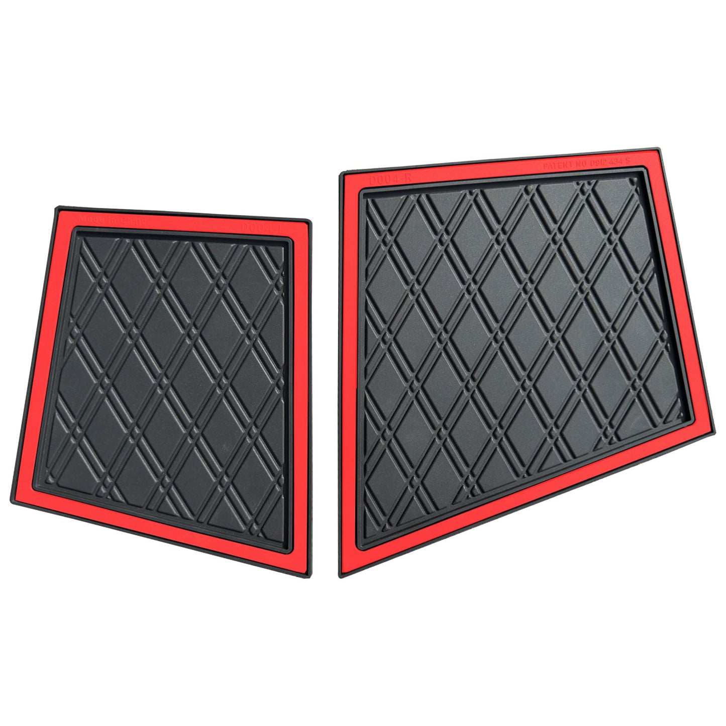 Xtreme Golf Cart Mats Dash Mats and Cubby Inserts Compatible with Yamaha Drive2 Golf Cart Models | Double Diamond Rubber Protection Liners for 2017+ DR2 Factory Dashes - Blue Trim