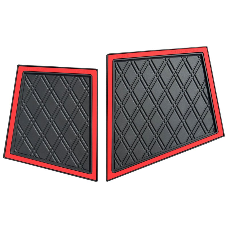Xtreme Golf Cart Mats Dash Mats and Cubby Inserts Compatible with Yamaha Drive2 Golf Cart Models | Double Diamond Rubber Protection Liners for 2017+ DR2 Factory Dashes - Blue Trim