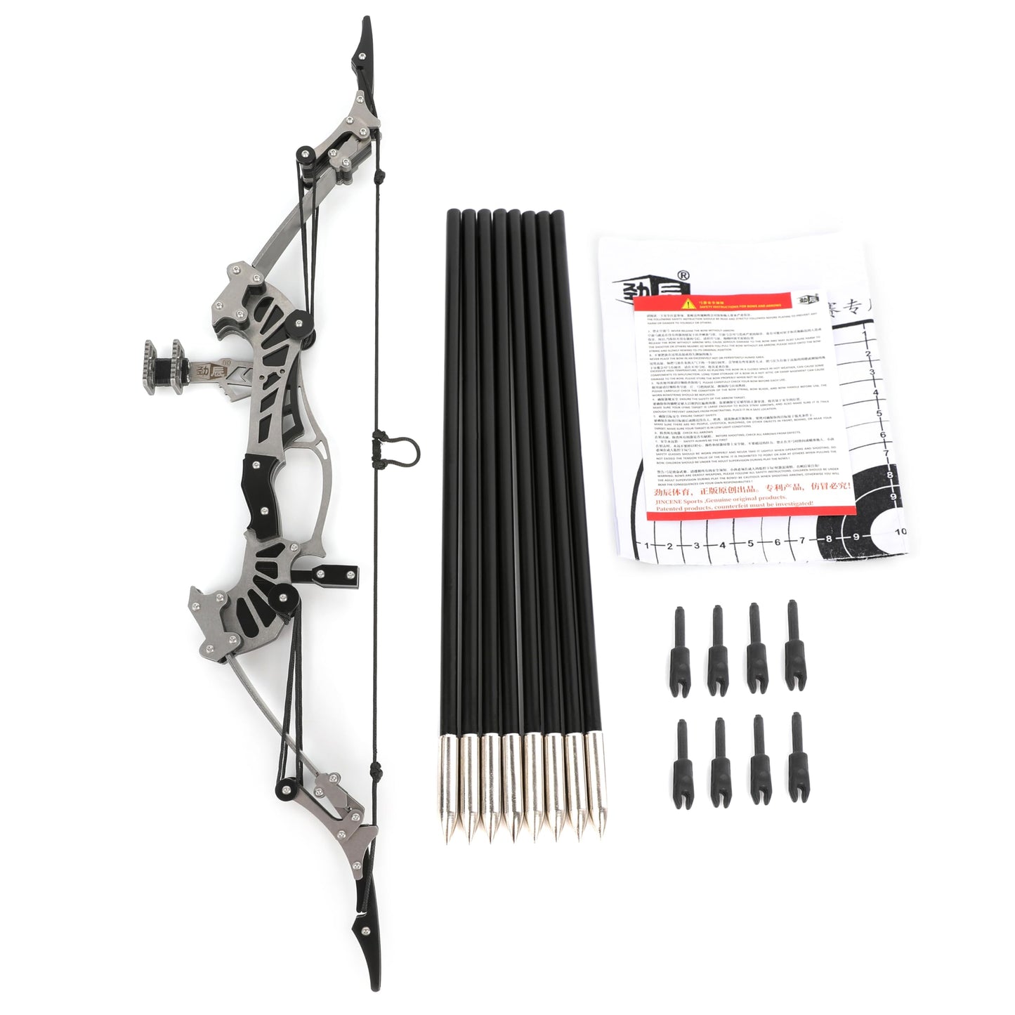 ZSHJGJR 6"/7.4"/7.9"/8.6"/8.8"/9.5"/16" Compound Bow Set Training Bow RH/LH for Archery Outdoor Sports Hunting Shooting Practice Cool Stuff Entertainment Fun Gift (16 inch Bow)