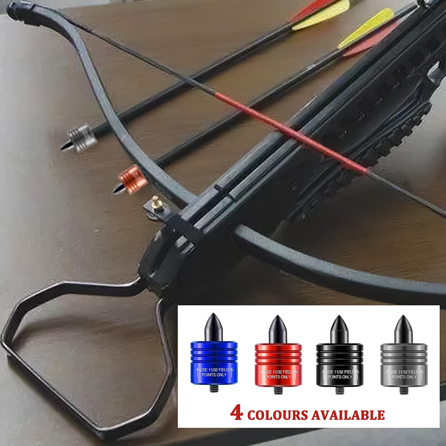 sntxmy 2 pcs Crossbow Decocking Bolt Head, Decocking Bolt for Ten Point Crossbow Arrow Release Tip for Recurve&Compound Bow Release Hunting and Competition Crossbow Arrows Bolts (Red)