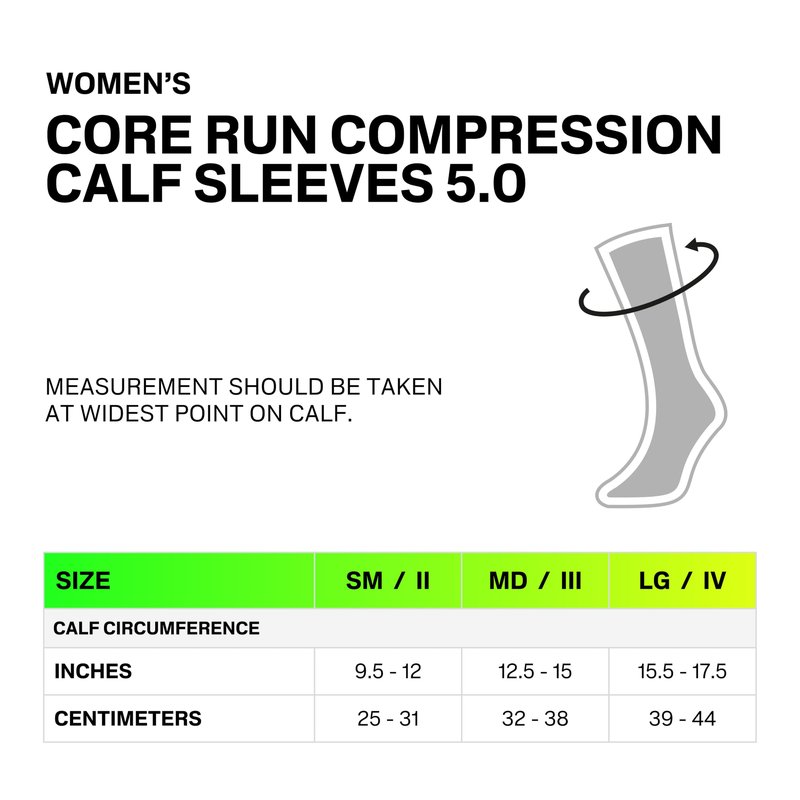 CEP Core Run Compression Calf Sleeves 5.0, Black, Women, III
