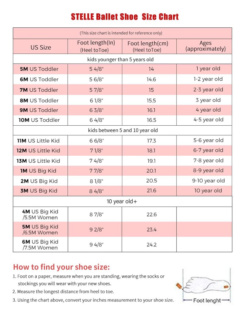 Stelle Ballet Shoes for Girls Toddler Ballet Slippers Soft Leather Boys Dance Shoes for Toddler/Little Kid/Big Kid(Black, 4MB)