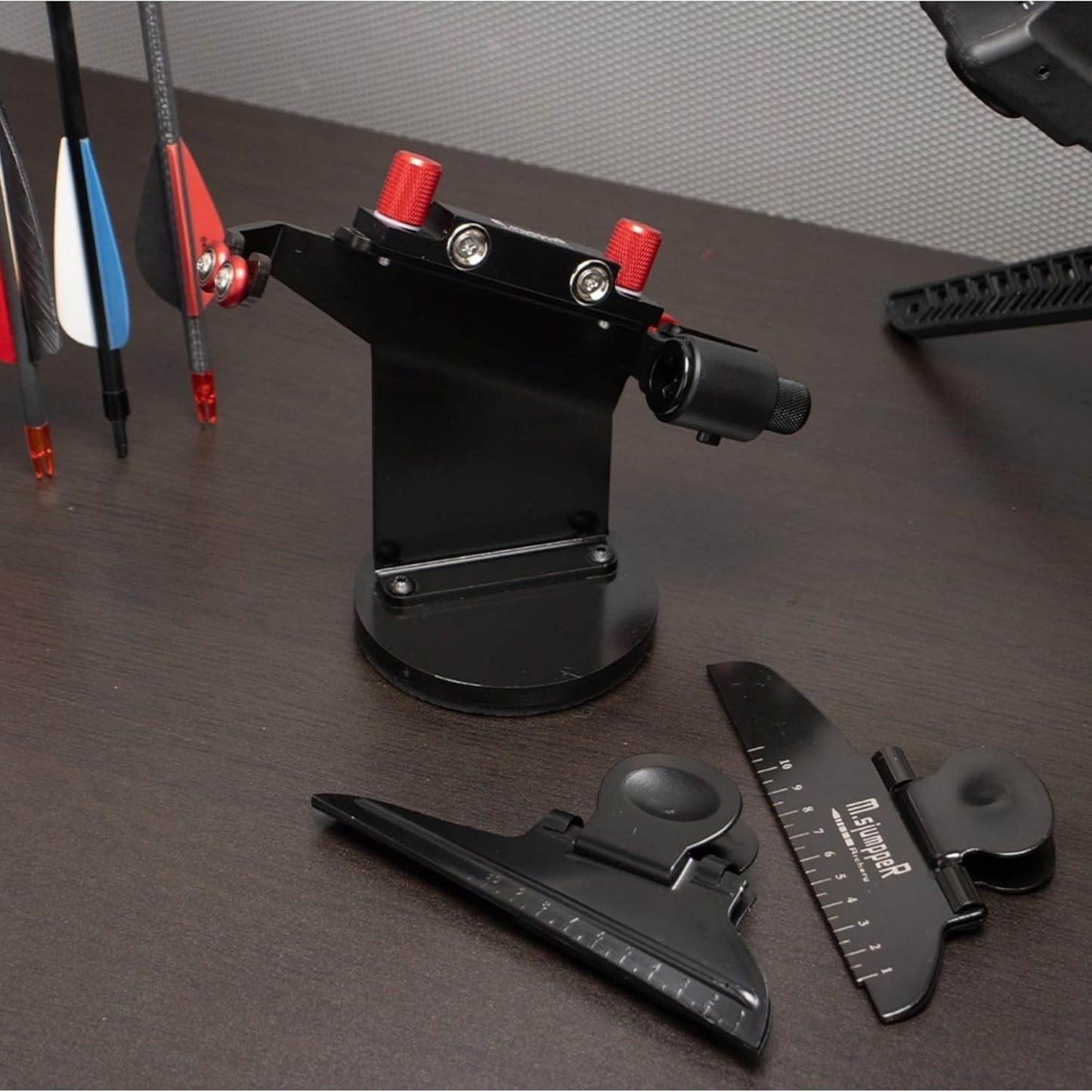 Iron Fletching Jig - Right Helical & Straight Clamps for DIY Archery Arrow Repair | Tool Kit