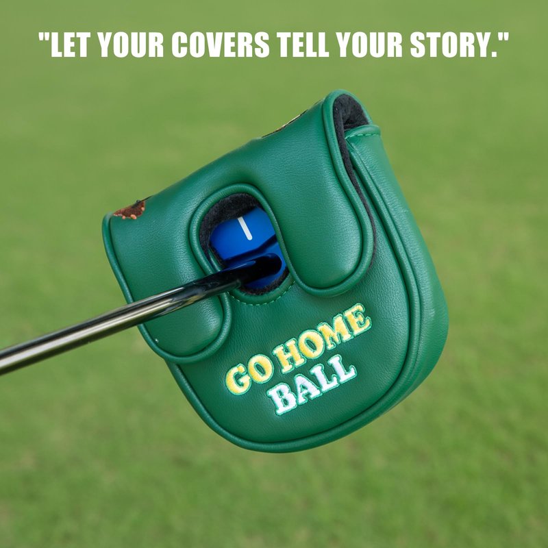 Golf Mallet Putter Cover for DF3 Center Shafted Putter Head Cover Mallet Putter Headcover Magnetic Synthetic Leather Mallet Putter Cover Club Protective Case for Men (Tropical Flowers)