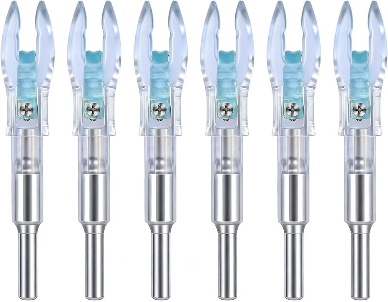 Lighted Nocks for Arrows - 6PCS High-Visibility LED Illuminated Knocks | Fits .204, .233, .244, .246 Diameter